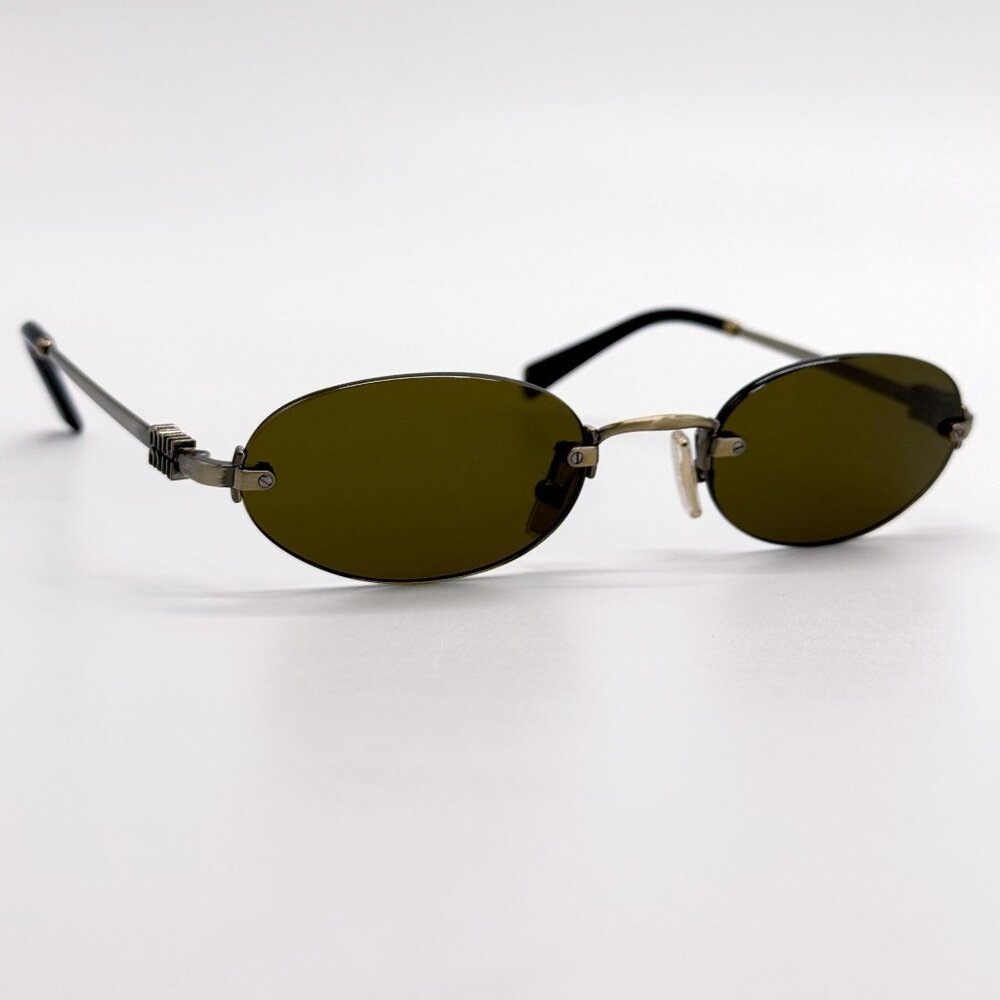 NEW MIU MIU SUNGLASSES MUA54S 26C09Z OVAL GOLD WOMEN MU A54S SMU A54 - Picture 7 of 12